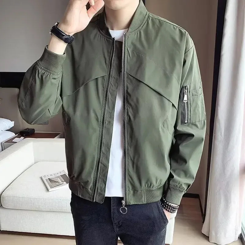 Hehope Men Flight Jacket Bomber Coat Military Men Clothing Air Force One Pilot Baseball Jacket Spring Autumn Windbreaker