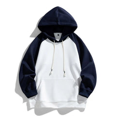 Hehope Korean Style Patchwork Hoodies For Men Autumn New Solid Color Basic Match Unisex Hooded Sweatshirt Harajuku Street Male Clothing