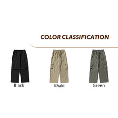 Hehope Brand Mountaineering Cargo Pants for Men Loose Multi Pocket Motion Casual Pants Man 2024 Spring Summer New Male Clothes