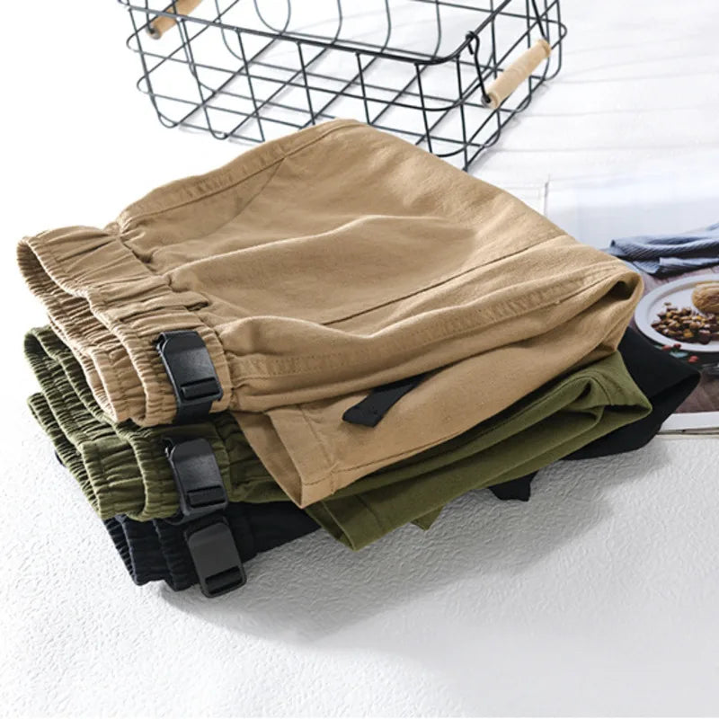 Hehope Summer Streetwear Fashion Cargo Shorts Men Clothing Japanese Harajuku Baggy Cargo Pants Trendy Oversize Basketball Shorts Male