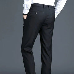 Hehope Business Casual Men Straight Suit Pants Spring Autumn Streetwear Fashion New Male Clothes Social Solid Formal Wear Slim Trousers