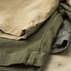 Hehope Summer Cotton Loose Men's Cargo Short Classic Waist Drawstring Button Pockets Street Casual Korean Sand All-match Male Shorts