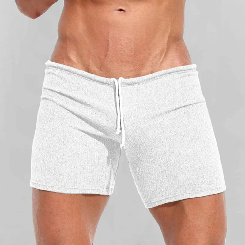 Hehope Holiday Solid Color Three-quarter Pants Sexy Lace-up Men's Shorts Men's Summer Casual Shorts  Fitness Sweatpants Male Shorts Gym