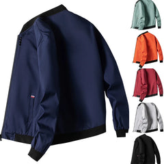 Hehope M-4XL Men's Jacket Autumn Thin Long Sleeve Baseball Uniform Windproof Cycling Jacket Solid Zipper Casual Jacket