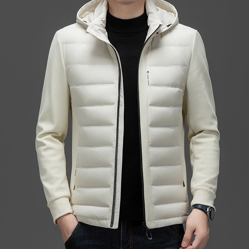 Hehope Hooded White Duck Warm Down Jacket