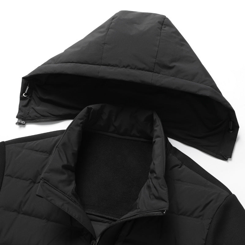 Hehope Hooded White Duck Warm Down Jacket